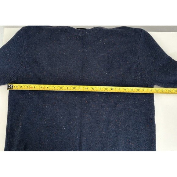 Line of Trade Sweater Men XL Blue Knit Elbow Pads Wool Rustic Cabincore Lodge - Picture 8 of 13